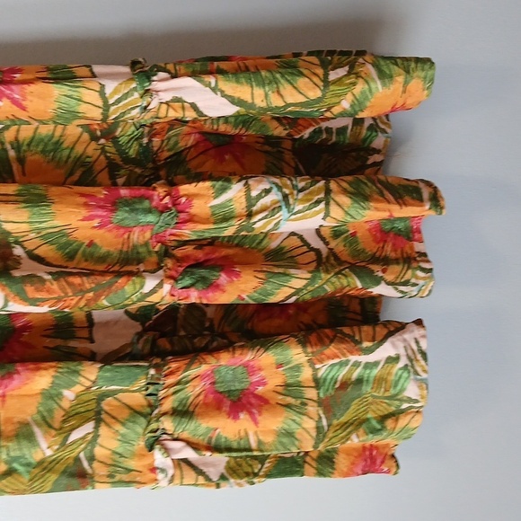 Cynthis Rowley Linen Blend Tropical Maxi Skirt Women's Small Resortwear … - Picture 3 of 6